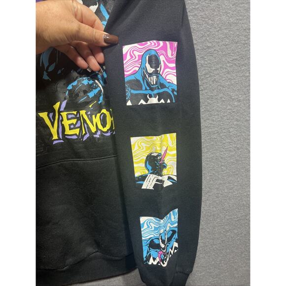 Vintage Marvel Comic Venom from Spider-Man Retro Mens Hoodie Size M - Picture 4 of 12